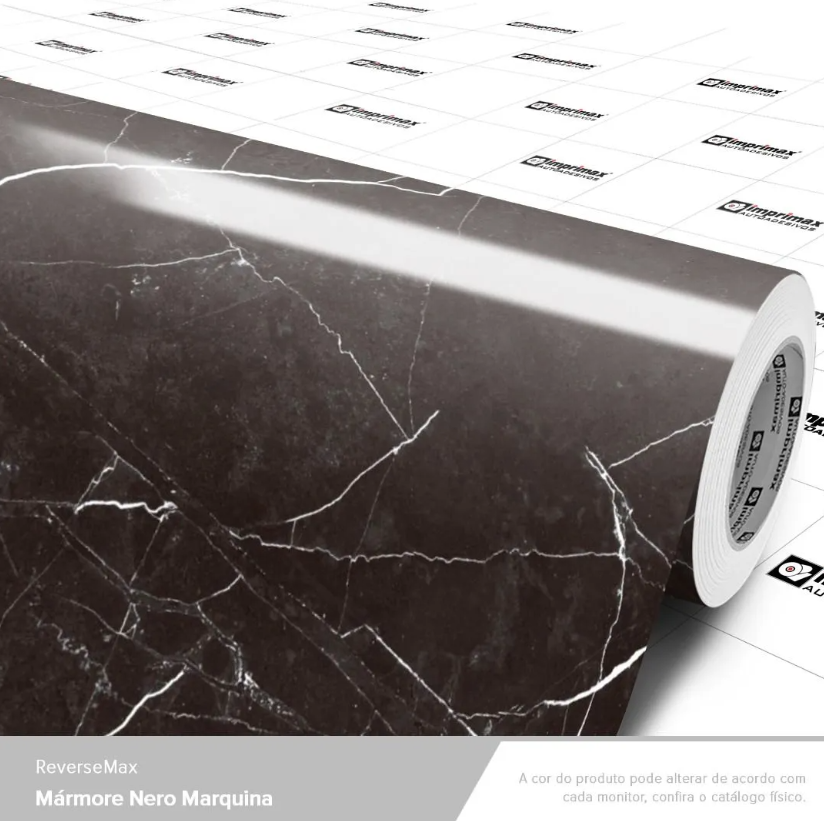 Revestimento Vinílico Adesivo Mármore Nero Marquina - Linha Reverse Imprimax