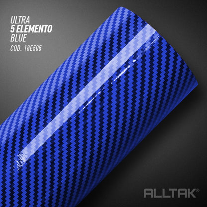 Revestimento Vinílico Adesivo Azul - Vinil CARBON Alltak - fibra de carbono 5D, Quinto elemento azul, blue, carro, moto, soleira