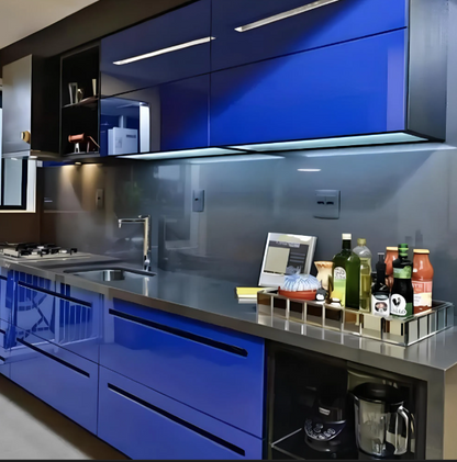 Revestimento Vinílico Adesivo Azul Royal - Alltak - Color, Decorativo a Prova D'água, Envelopamento, Geladeira, Moveis