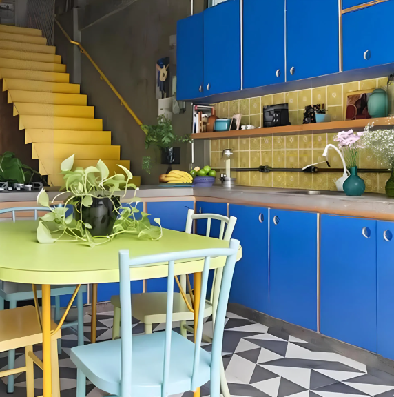 Revestimento Vinílico Adesivo Azul Médio - Alltak - Color, Decorativo a Prova D'água, Envelopamento, Geladeira, Moveis