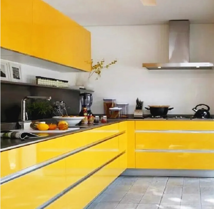 Revestimento Vinílico Adesivo Amarelo Ouro - Alltak - Color, Decorativo a Prova D'água, Envelopamento, Geladeira, Moveis