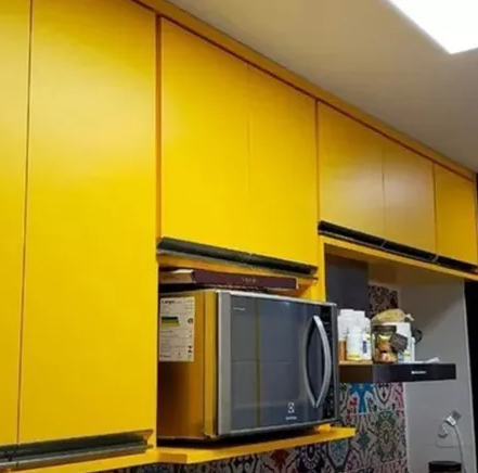 Revestimento Vinílico Adesivo Amarelo Ouro - Alltak - Color, Decorativo a Prova D'água, Envelopamento, Geladeira, Moveis