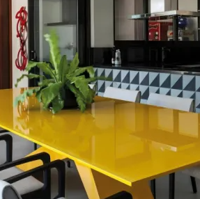Revestimento Vinílico Adesivo Amarelo Ouro - Alltak - Color, Decorativo a Prova D'água, Envelopamento, Geladeira, Moveis