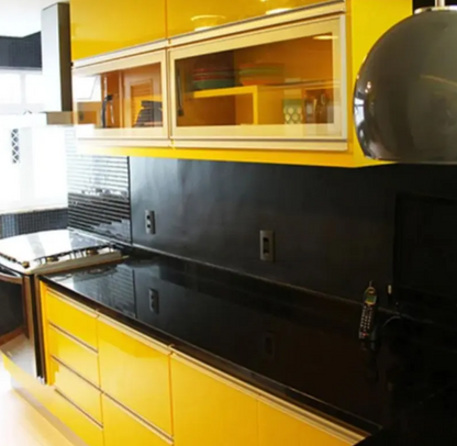 Revestimento Vinílico Adesivo Amarelo Ouro - Alltak - Color, Decorativo a Prova D'água, Envelopamento, Geladeira, Moveis