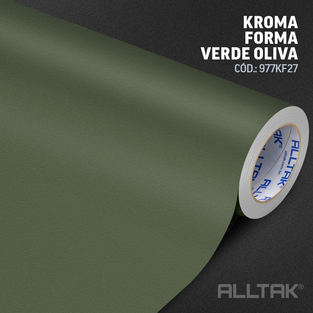Revestimento Vinílico Adesivo Verde Oliva - Alltak -  textura, lavável, móveis