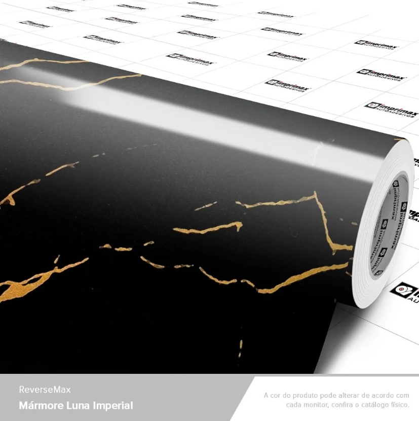 Revestimento Vinílico Adesivo Mármore Luna Imperial - Linha Reverse Imprimax