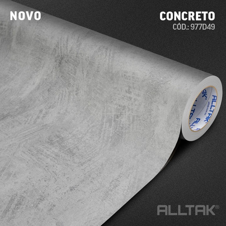 Revestimento Vinílico Adesivo Concreto - Alltak, lavável, móveis, parede, pia