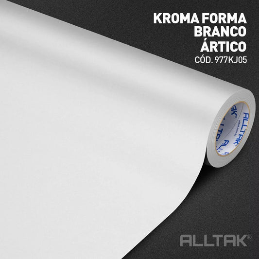 Revestimento Vinílico Adesivo Branco Ártico - Alltak - Linha Kroma, Lavável, Textura, p/ parede, móvel e pia