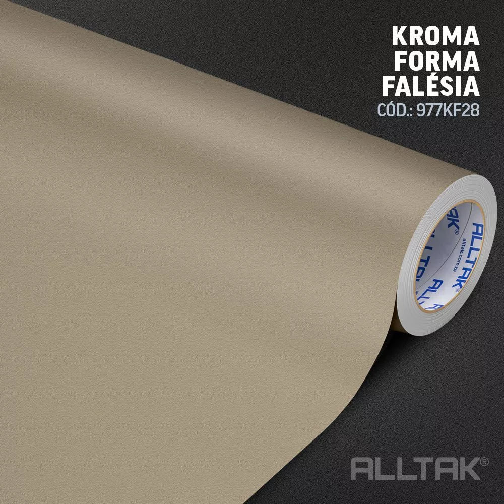 Revestimento Vinílico Adesivo Falésia - Alltak - Linha Kroma, Lavável, Textura, p/ parede, móvel e pia