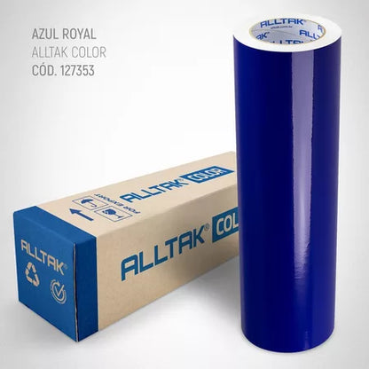 Revestimento Vinílico Adesivo Azul Royal - Alltak - Color, Decorativo a Prova D'água, Envelopamento, Geladeira, Moveis
