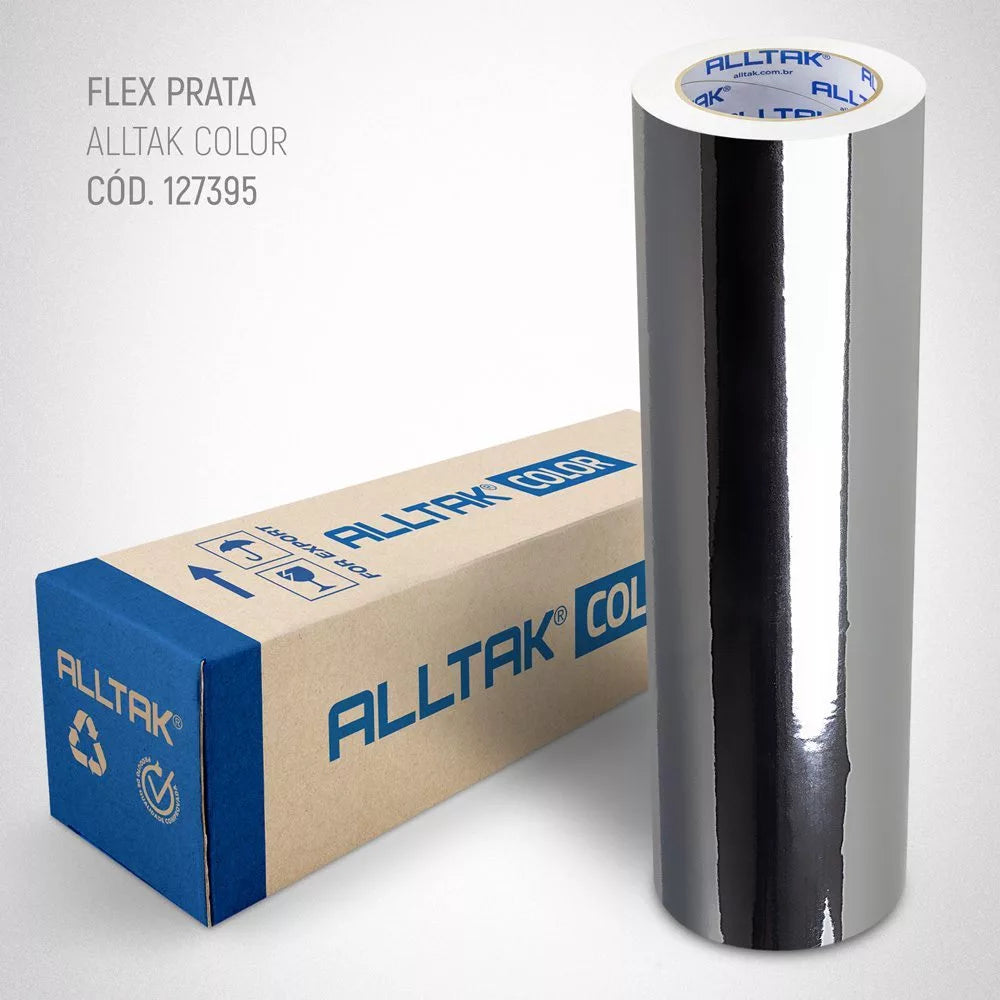 Revestimento Vinílico Adesivo Flex Prata (Tipo Inox) - Alltak - Impermeável, Envelopar, Fogão, Geladeira, Móveis
