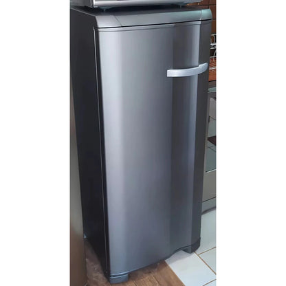 Revestimento Vinílico Adesivo Flex Prata (Tipo Inox) - Alltak - Impermeável, Envelopar, Fogão, Geladeira, Móveis