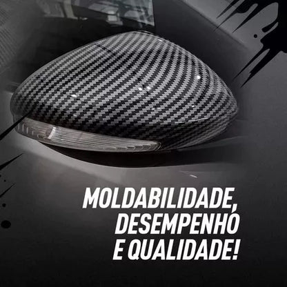 Revestimento Vinílico Adesivo Graphite Metalic - Vinil CARBON Alltak - Fibra de carbono 5D, quinto elemento, carro, moto, soleira