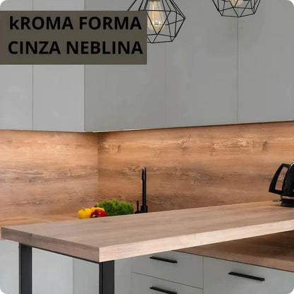 Revestimento Vinílico Adesivo Cinza Neblina - Alltak -  vinil, móveis, parede, pia, kroma, textura, lavável