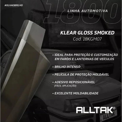 Película Adesiva para Farol/Lanterna Fumê Escuro – Automotiva