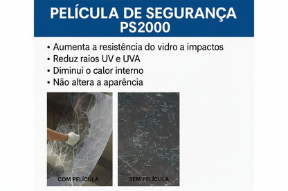 Película de Segurança PS2000 – Anti Vandalismo, Arquitetônica