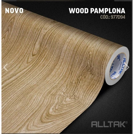 Revestimento Vinílico Adesivo Madeira Pamplona - Alltak -  Vinil Para Móveis e Parede