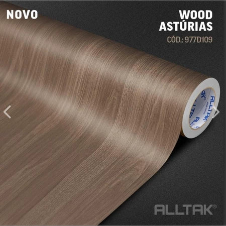 Revestimento Vinílico Adesivo Madeira Astúrias - Alltak -  Vinil Para Móveis e Parede