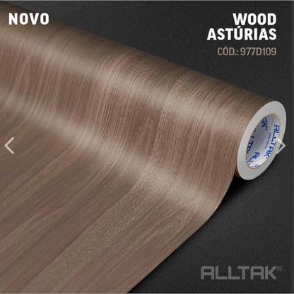 Revestimento Vinílico Adesivo Madeira Astúrias - Alltak -  Vinil Para Móveis e Parede
