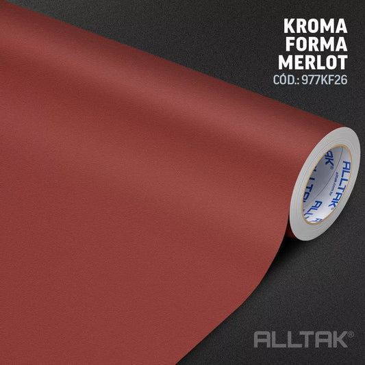 Revestimento Vinílico Adesivo Merlot - Alltak - Linha Kroma, Lavável, Textura, p/ parede, móvel e pia