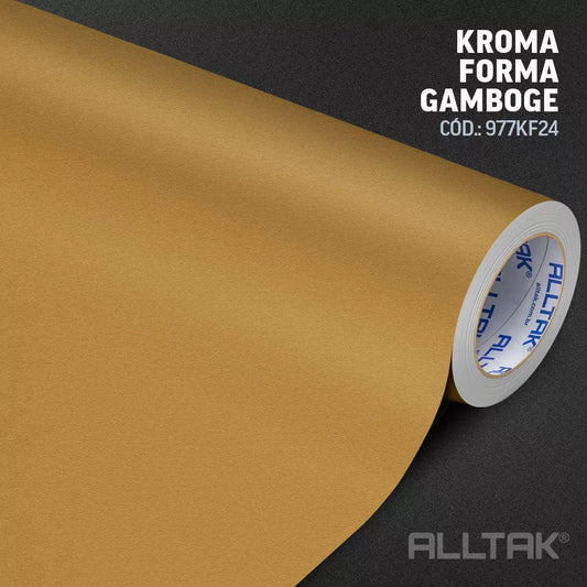 Revestimento Vinílico Adesivo Gamboge- Alltak - Linha Kroma, Lavável, Textura, p/ parede, móvel e pia