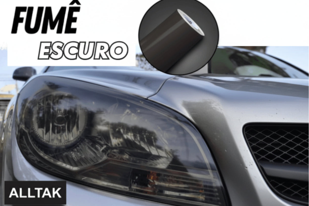 Película Adesiva para Farol/Lanterna Fumê Escuro – Automotiva