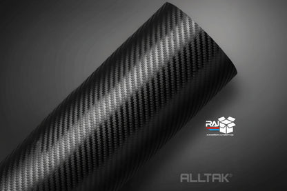Revestimento Vinílico Adesivo Preto - Vinil CARBON Alltak- 4D envelopamento, moto, carro, soleira