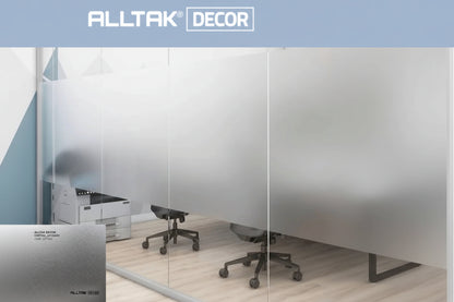 Revestimento Vinílico Adesivo Jateado Fosco Alltak Cristal – Larg. de 1,19m - Janelas, Portas e Box, À Prova d'Água