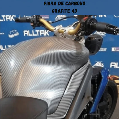 Revestimento Vinílico Adesivo Grafite  - Vinil CARBON 4D - Alltak, envelopamento, retrovisor, soleira, carro