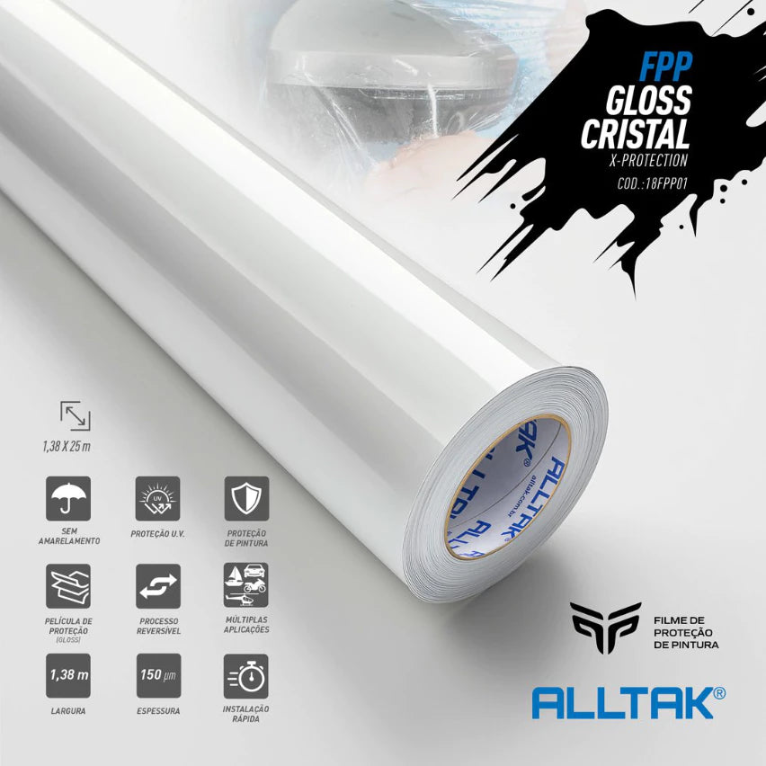 Filme Proteção de pintura - Transparente Proteção PPF PVC Alltak - veiculos, moveis -Flexível e Moldável