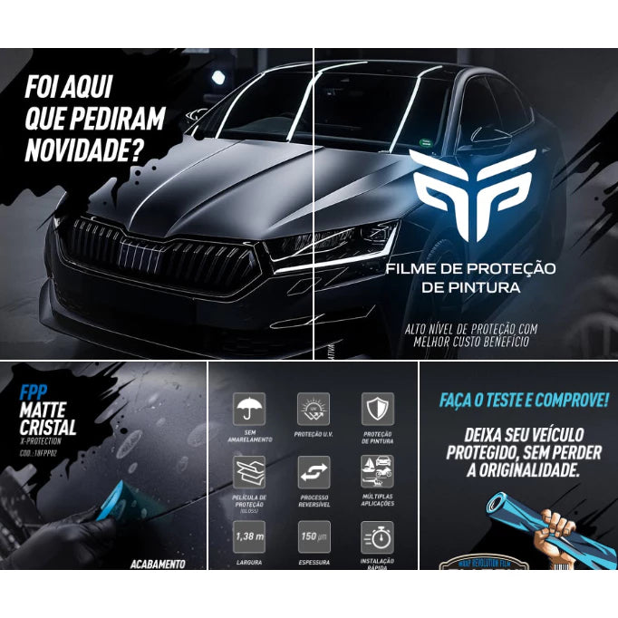 Filme Proteção de pintura - Transparente Proteção PPF PVC Alltak - veiculos, moveis -Flexível e Moldável