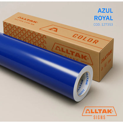 Revestimento Vinílico Adesivo Azul Royal - Alltak - Color, Decorativo a Prova D'água, Envelopamento, Geladeira, Moveis