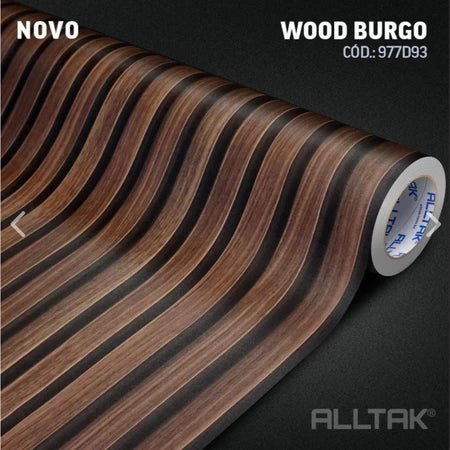 Revestimento Vinilico Adesivo Madeira Burgo - Alltak -  Vinil Para Móveis e Parede