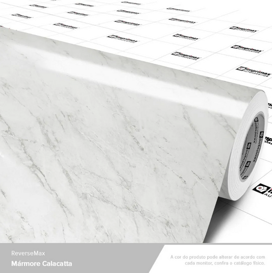 Revestimento Vinílico Adesivo Mármore Calacata - Linha Reverse Imprimax