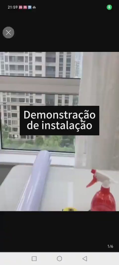 Revestimento Vinílico Adesivo Jateado Fosco Alltak Cristal – Larg. de 1,19m - Janelas, Portas e Box, À Prova d'Água