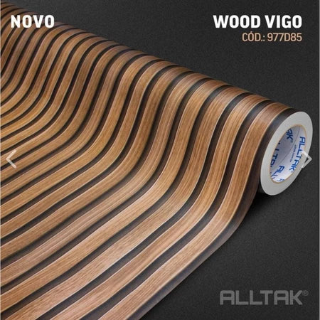 Revestimento Vinílico Adesivo Madeira Vigo - Alltak -  Vinil Para Móveis e Parede